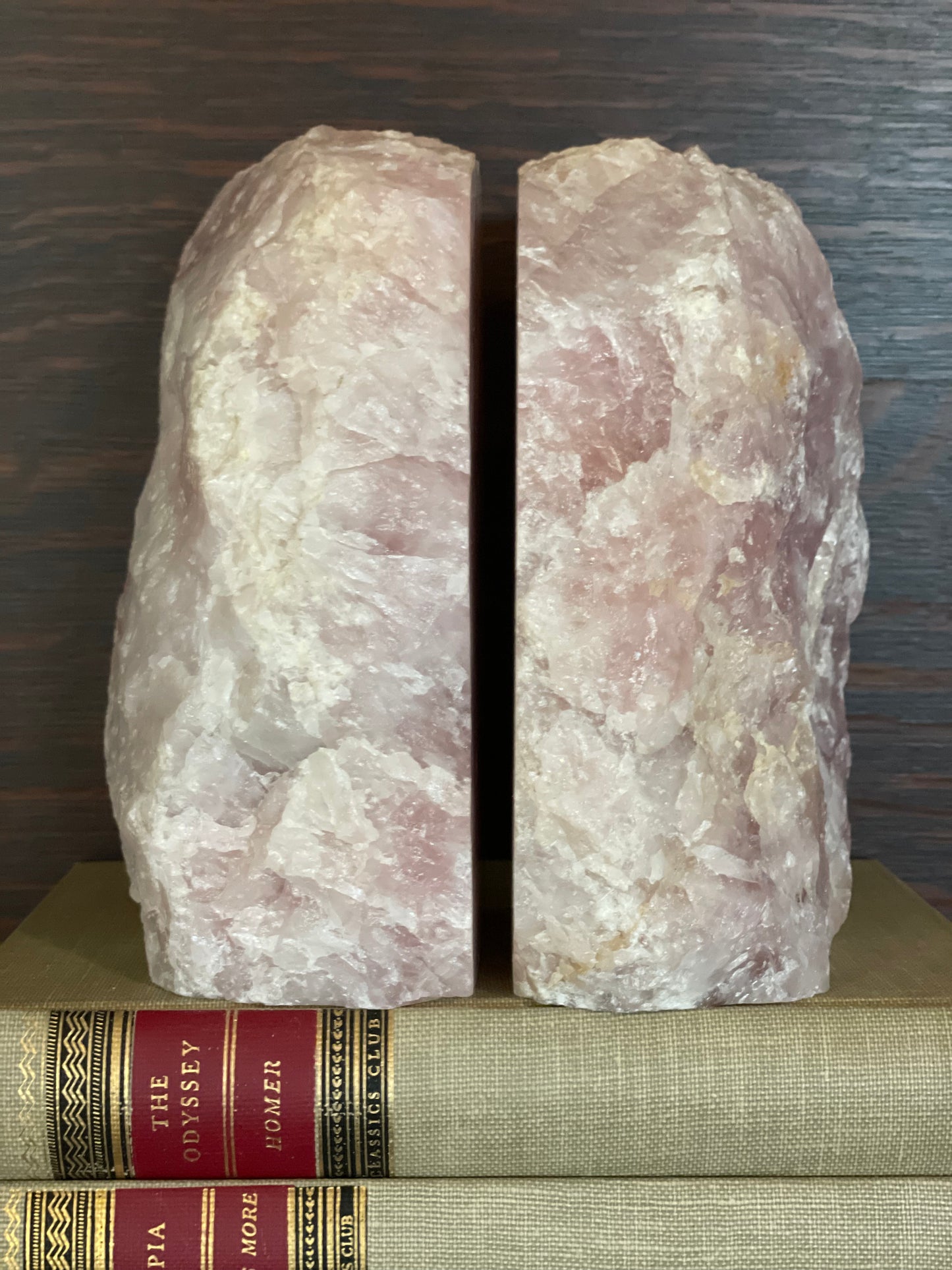 Rose Quartz Bookends