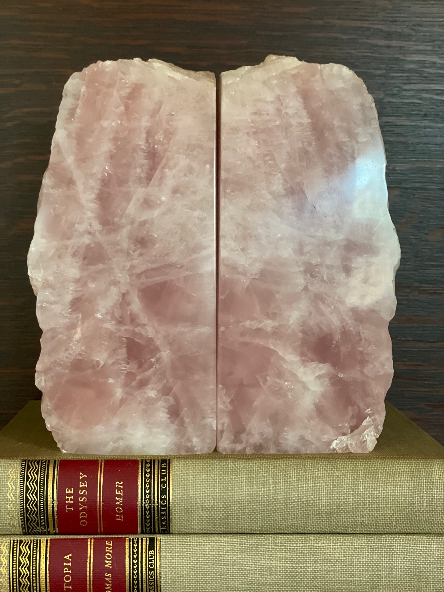 Rose Quartz Bookends